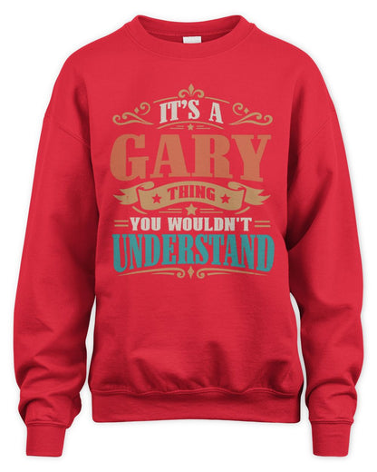 It’s a Name Thing Personalized Retro T-Shirt GARY M1-47 / Unisex Sweatshirt / red