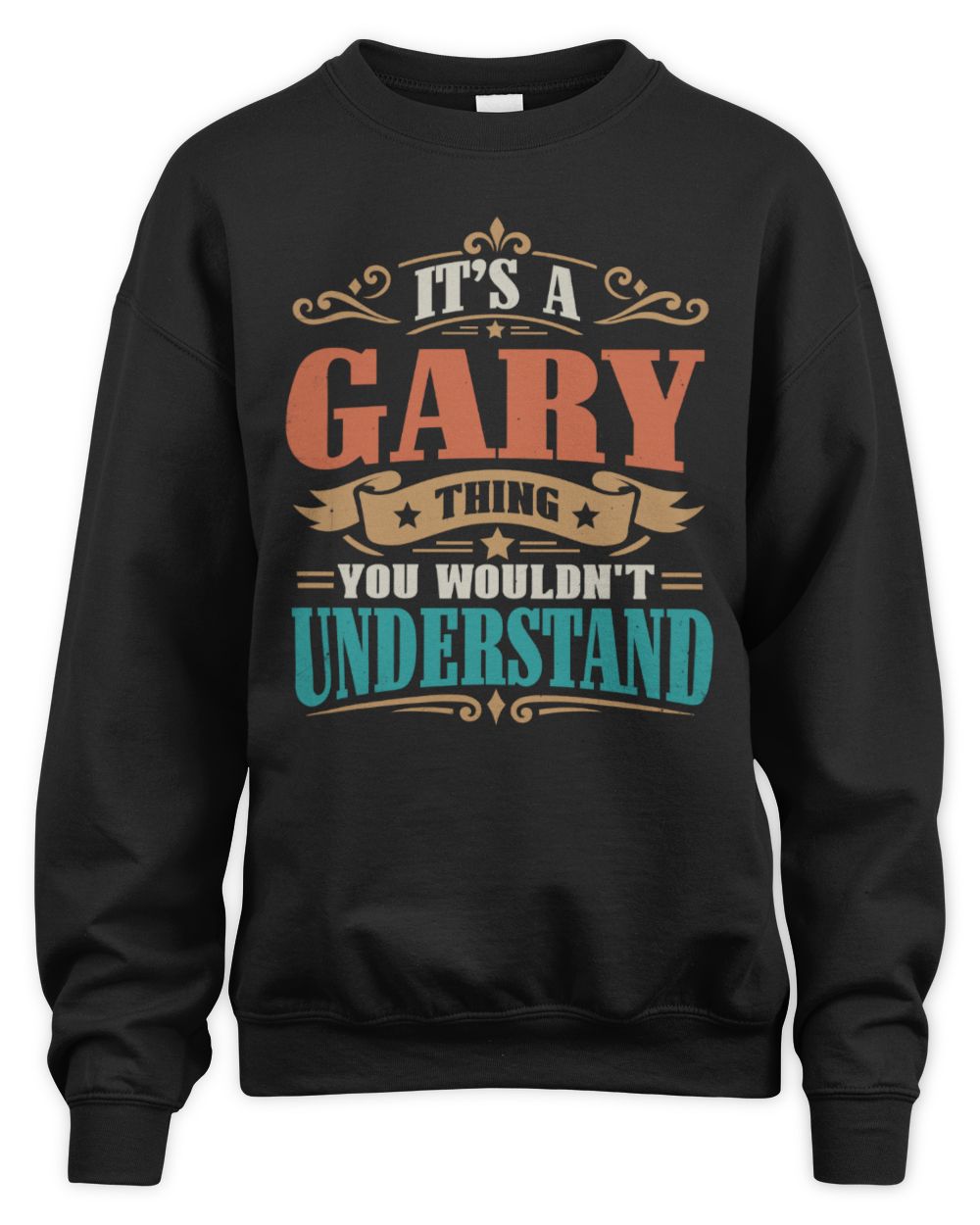 It’s a Name Thing Personalized Retro T-Shirt GARY M1-47 / Unisex Sweatshirt / black