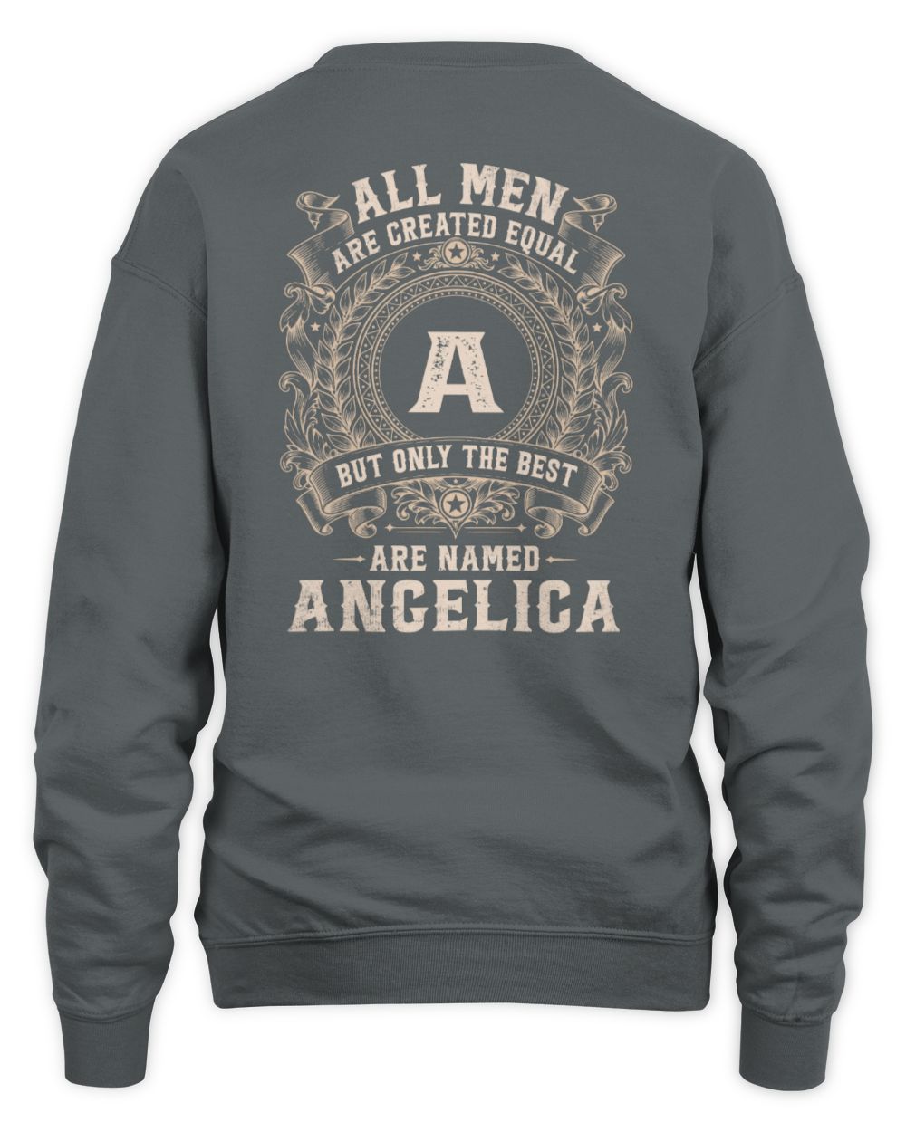 All Men Are Created Equal Cool Logo Shirt ANGELICA M1-60 / Unisex Sweatshirt / charcoal