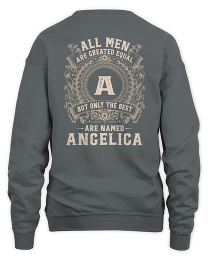 All Men Are Created Equal Cool Logo Shirt ANGELICA M1-60 / Unisex Sweatshirt / charcoal