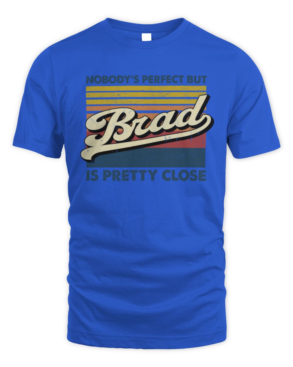 Nobody's Perfect But Your Name Is Pretty Close Retro Shirt BRAD M1-65 / Unisex Standard T-Shirt / royal