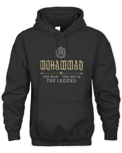 The Man The Myth The Legend Western Shirt MOHAMMAD M1-78 / Unisex Hoodie / black