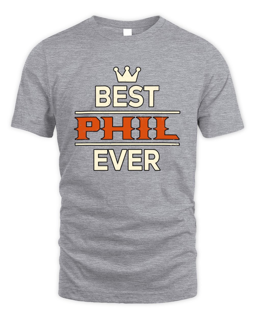 Best Your Name With Crown Shirt PHIL M1-59 / Unisex Standard T-Shirt / sport grey