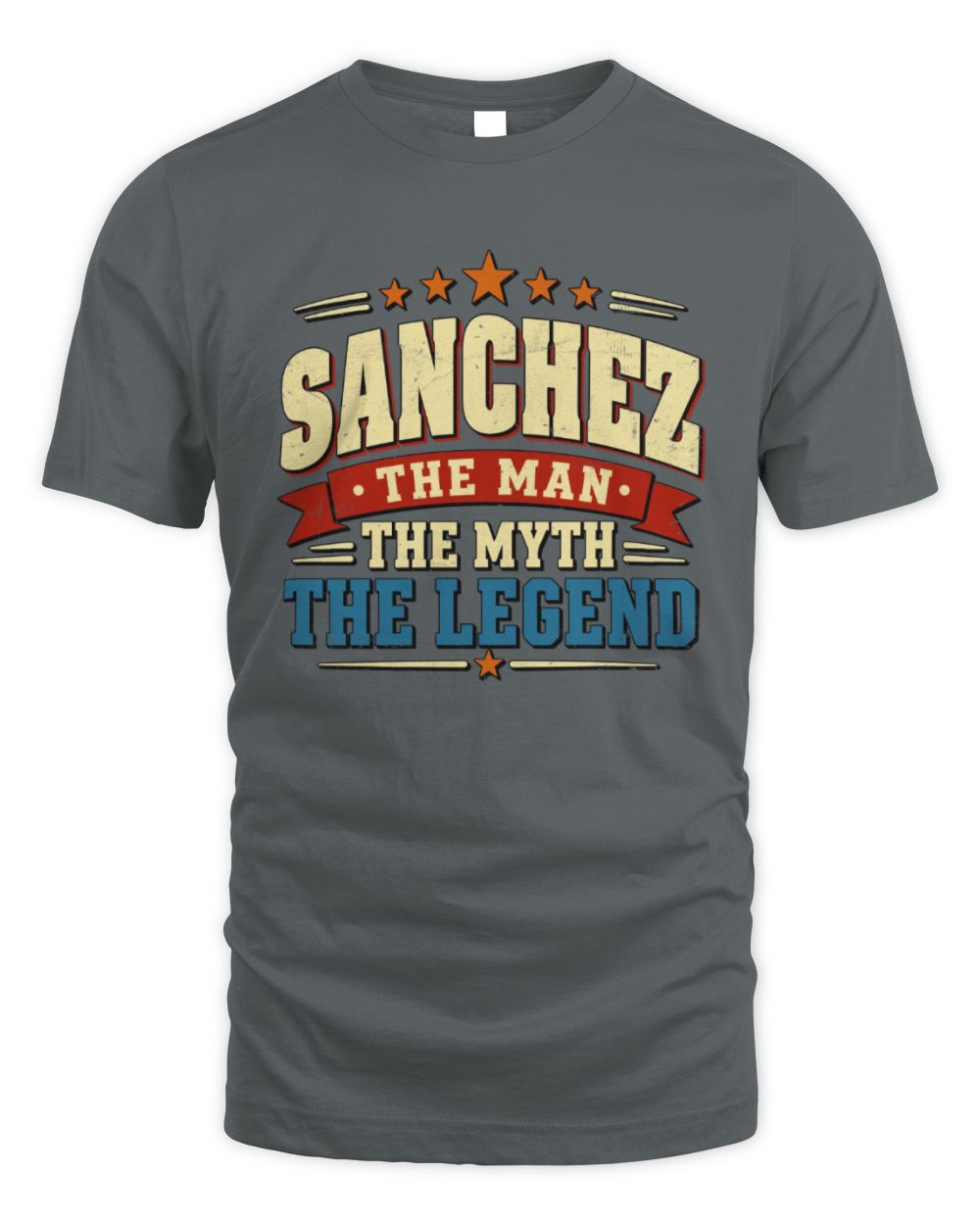 The Man The Myth The Legend Ribbon Vintage T-Shirt SANCHEZ M1-56 / Unisex Standard T-Shirt / charcoal