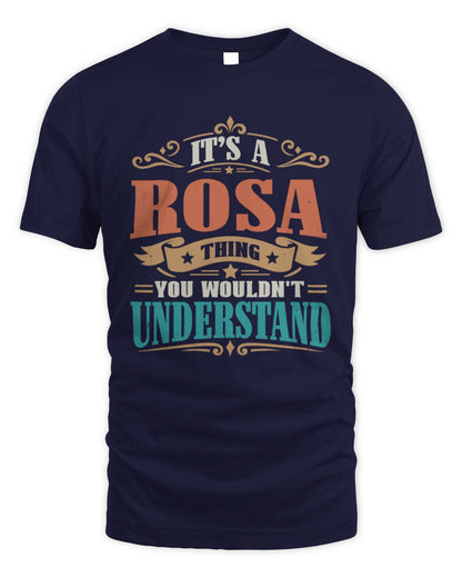 It’s a Name Thing Personalized Retro T-Shirt ROSA M1-47 / Unisex Standard T-Shirt / navy
