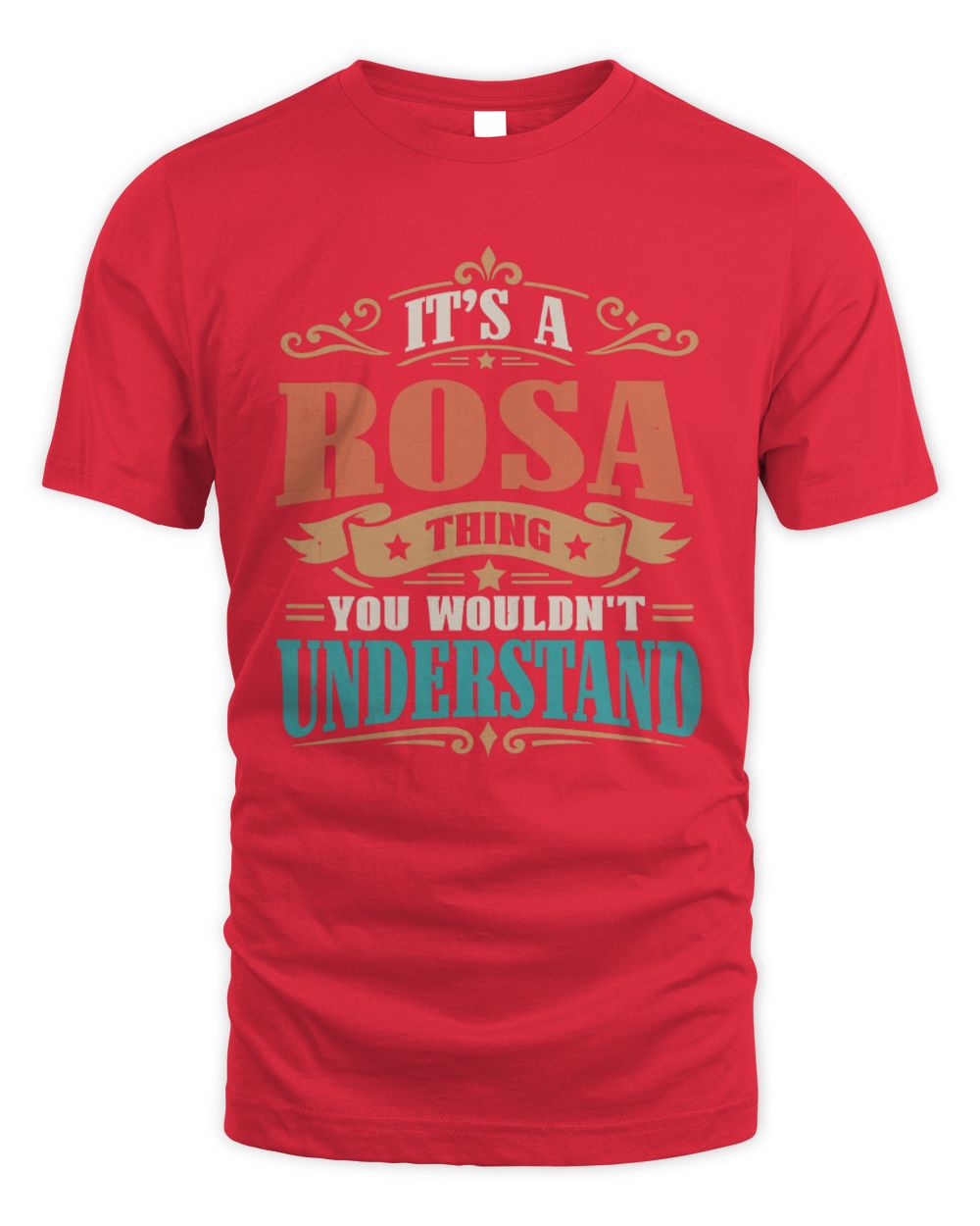 It’s a Name Thing Personalized Retro T-Shirt ROSA M1-47 / Unisex Standard T-Shirt / red