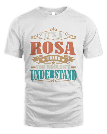 It’s a Name Thing Personalized Retro T-Shirt ROSA M1-47 / Unisex Standard T-Shirt / white