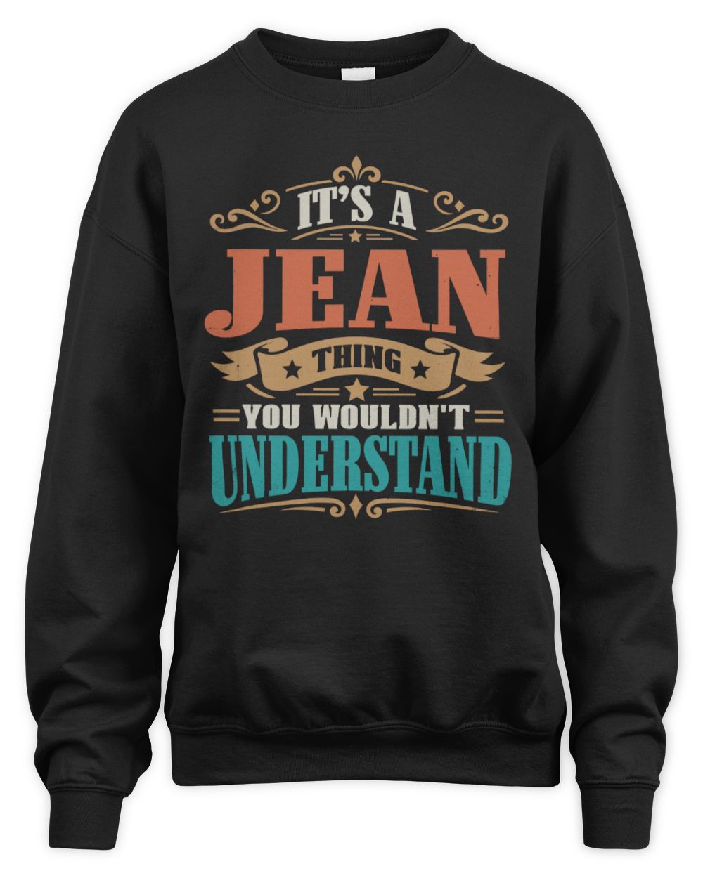 It’s a Name Thing Personalized Retro T-Shirt JEAN M1-47 / Unisex Sweatshirt / black
