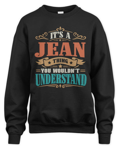 It’s a Name Thing Personalized Retro T-Shirt JEAN M1-47 / Unisex Sweatshirt / black