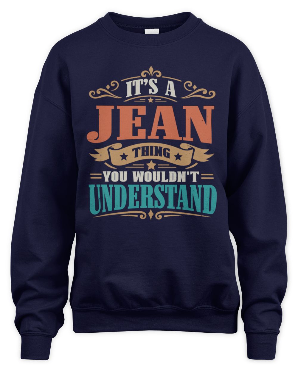 It’s a Name Thing Personalized Retro T-Shirt JEAN M1-47 / Unisex Sweatshirt / navy