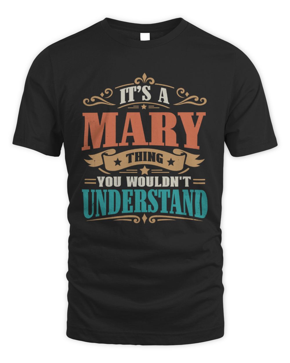 It’s a Name Thing Personalized Retro T-Shirt MARY M1-47 / Unisex Standard T-Shirt / black