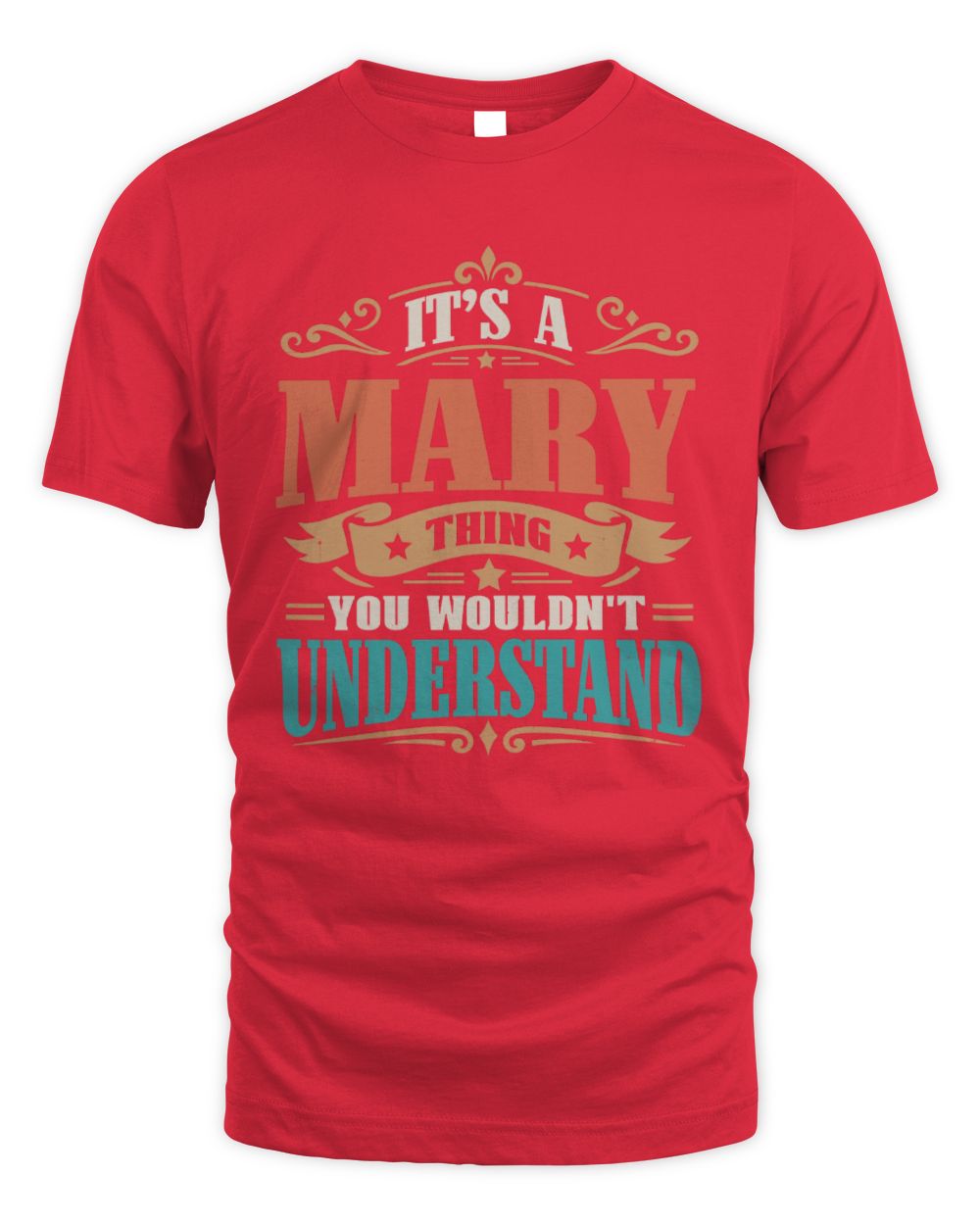 It’s a Name Thing Personalized Retro T-Shirt MARY M1-47 / Unisex Standard T-Shirt / red