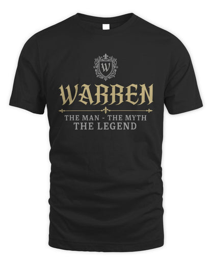 The Man The Myth The Legend Western Shirt WARREN M1-78 / Unisex Standard T-Shirt / black