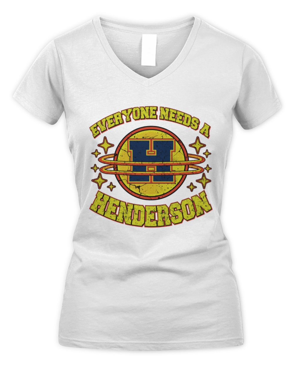 Everyone Needs a Your Name Shirt HENDERSON M1-76 / Women's V-Neck T-Shirt / white