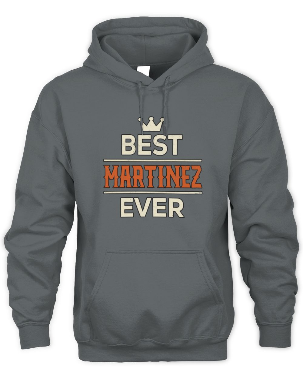 Best Your Name With Crown Shirt MARTINEZ M1-59 / Unisex Hoodie / charcoal