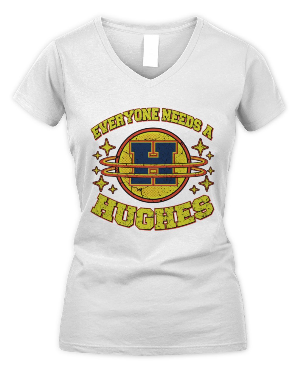Everyone Needs a Your Name Shirt HUGHES M1-76 / Women's V-Neck T-Shirt / white
