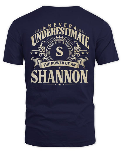 Never Underestimate Your Name Luxury Logo Shirt SHANNON M1-63 / Unisex Standard T-Shirt / navy