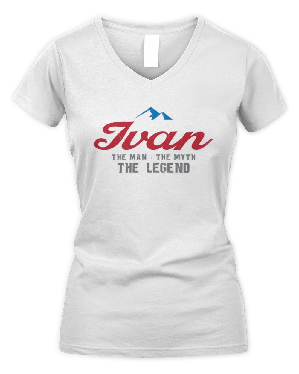 The Man The Myth The Legend Coors Light Beer T-Shirt IVAN M1-S84 / Women's V-Neck T-Shirt / white