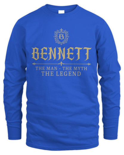 The Man The Myth The Legend Western Shirt BENNETT M1-78 / Men's Long Sleeved T-Shirt / royal