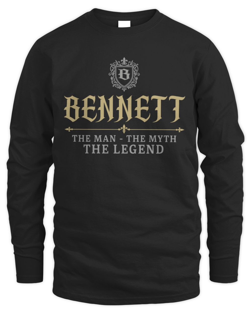 The Man The Myth The Legend Western Shirt BENNETT M1-78 / Men's Long Sleeved T-Shirt / black