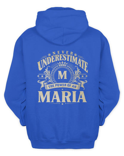 Never Underestimate Your Name Luxury Logo Shirt MARIA M1-63 / Unisex Hoodie / royal