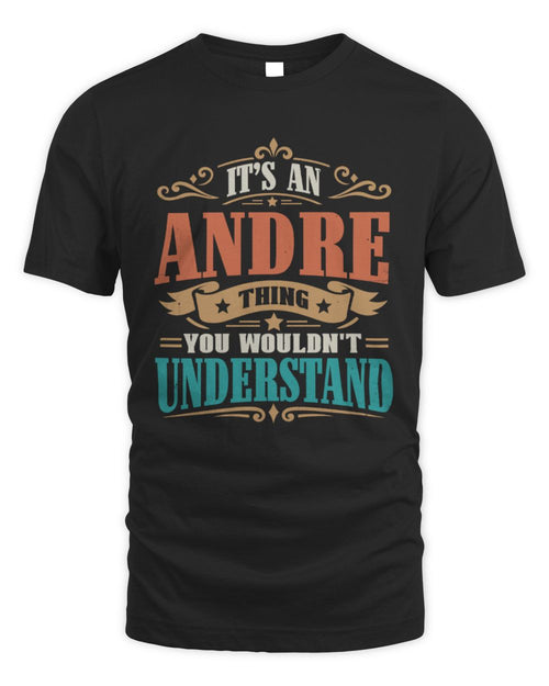 It’s a Name Thing Personalized Retro T-Shirt ANDRE M1-47 / Unisex Standard T-Shirt / black