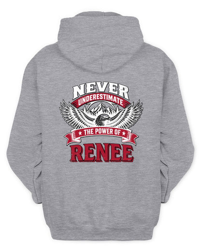 Never Underestimate Your Name Eagle Mountain Shirt RENEE M1-61 / Unisex Hoodie / sport grey