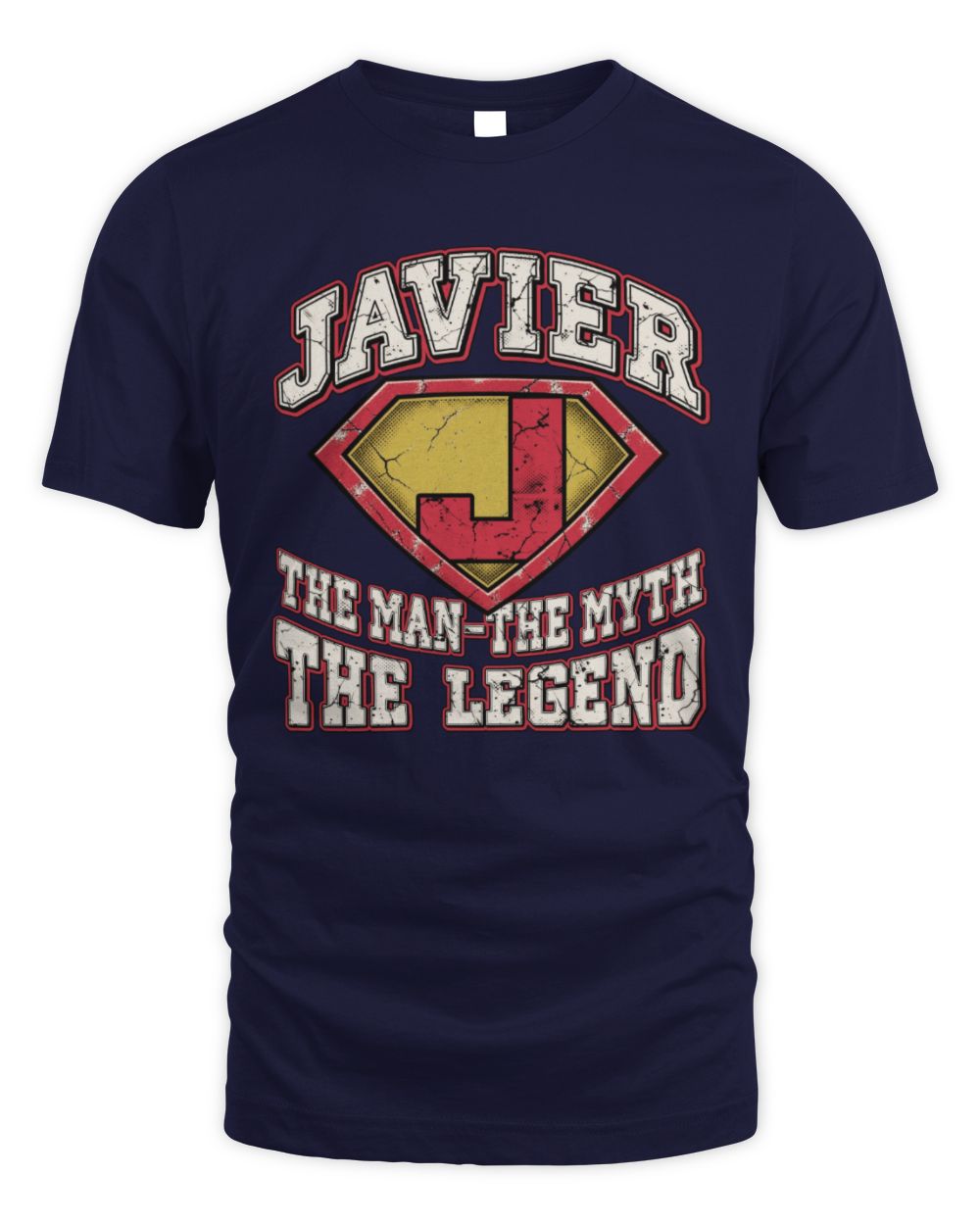 The Man The Myth The Legend Superman Graphic T-Shirt JAVIER M1-74 / Unisex Standard T-Shirt / navy