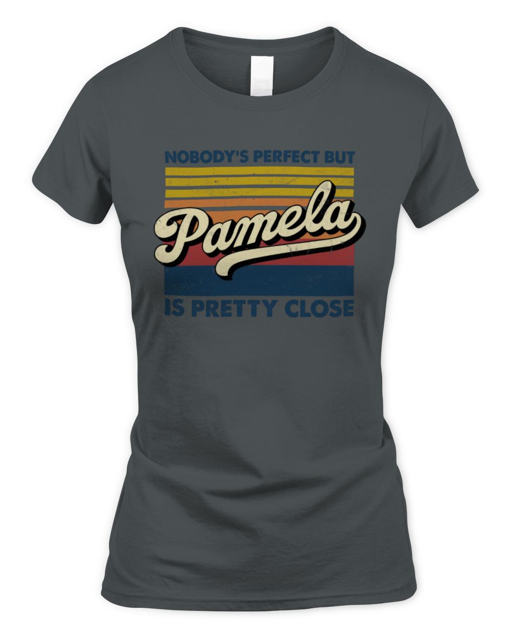 Nobody's Perfect But Your Name Is Pretty Close Retro Shirt PAMELA M1-65 / Women's Standard T-Shirt / charcoal
