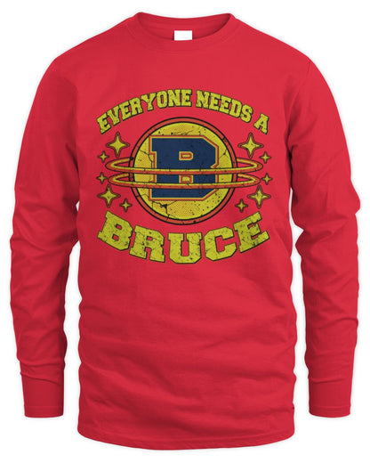 Everyone Needs a Your Name Shirt BRUCE M1-76 / Men's Long Sleeved T-Shirt / red
