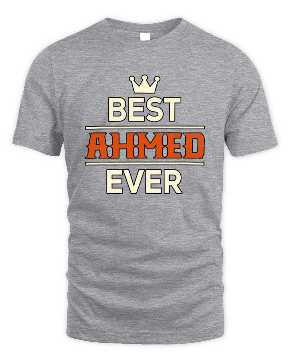 Best Your Name With Crown Shirt AHMED M1-59 / Unisex Standard T-Shirt / sport grey