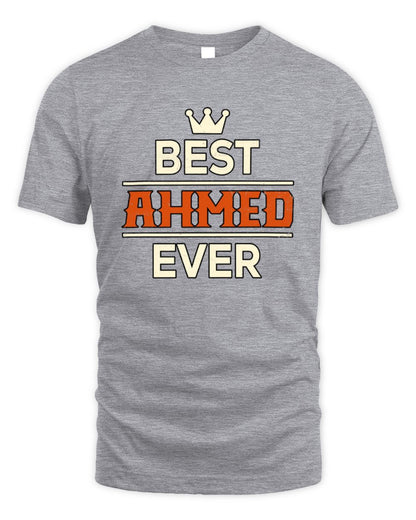 Best Your Name With Crown Shirt AHMED M1-59 / Unisex Standard T-Shirt / sport grey