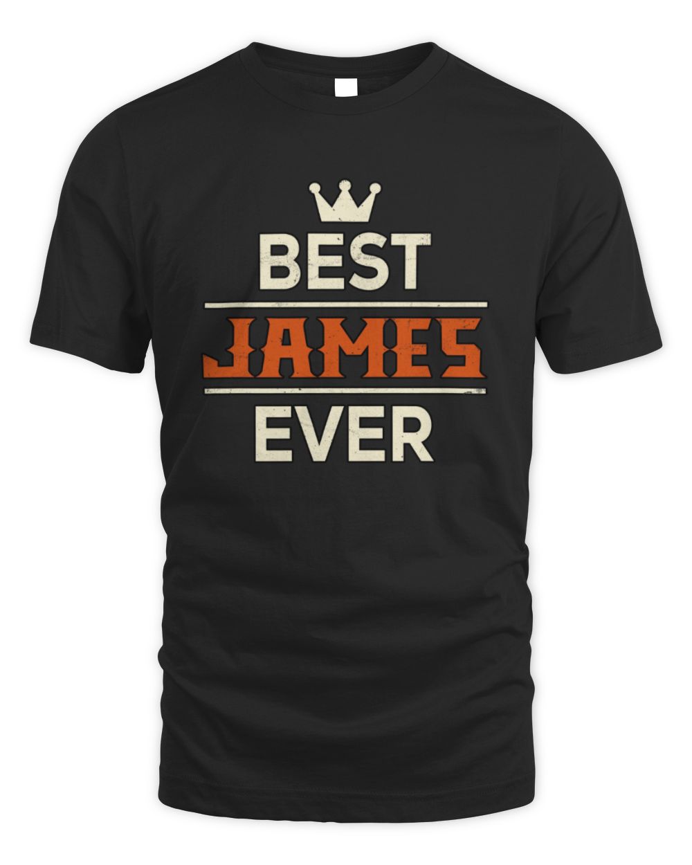 Best Your Name With Crown Shirt JAMES M1-59 / Unisex Standard T-Shirt / black