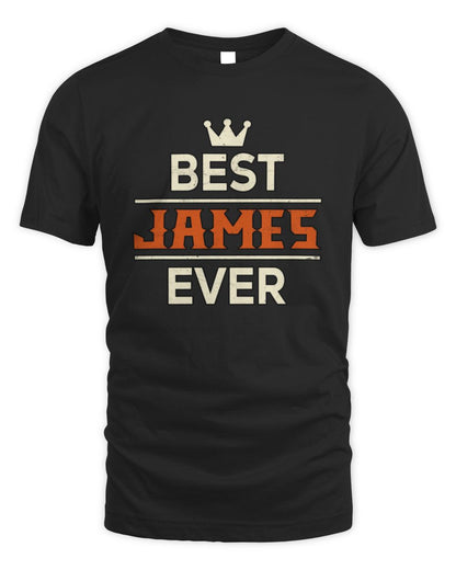 Best Your Name With Crown Shirt JAMES M1-59 / Unisex Standard T-Shirt / black