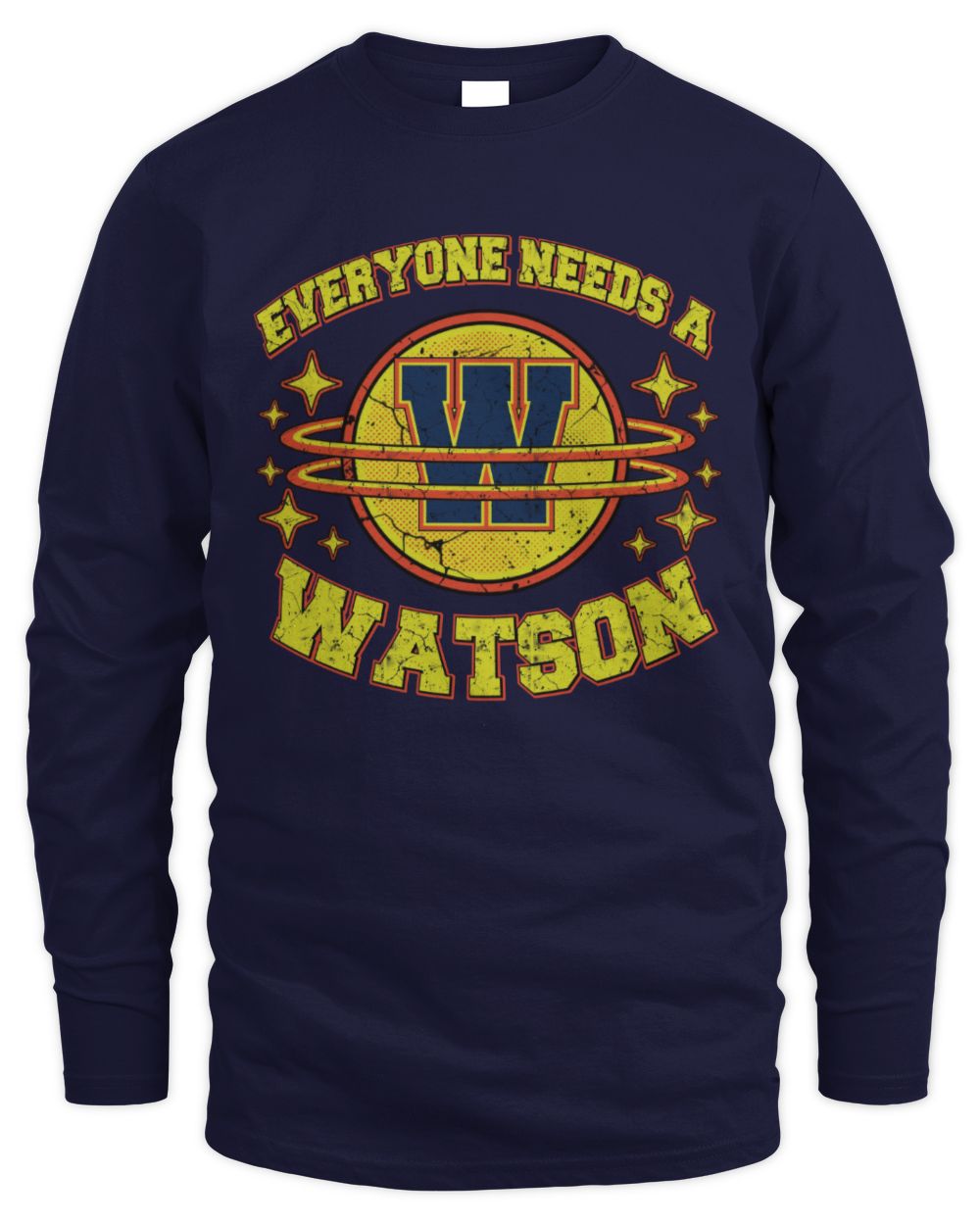 Everyone Needs a Your Name Shirt WATSON M1-76 / Men's Long Sleeved T-Shirt / navy