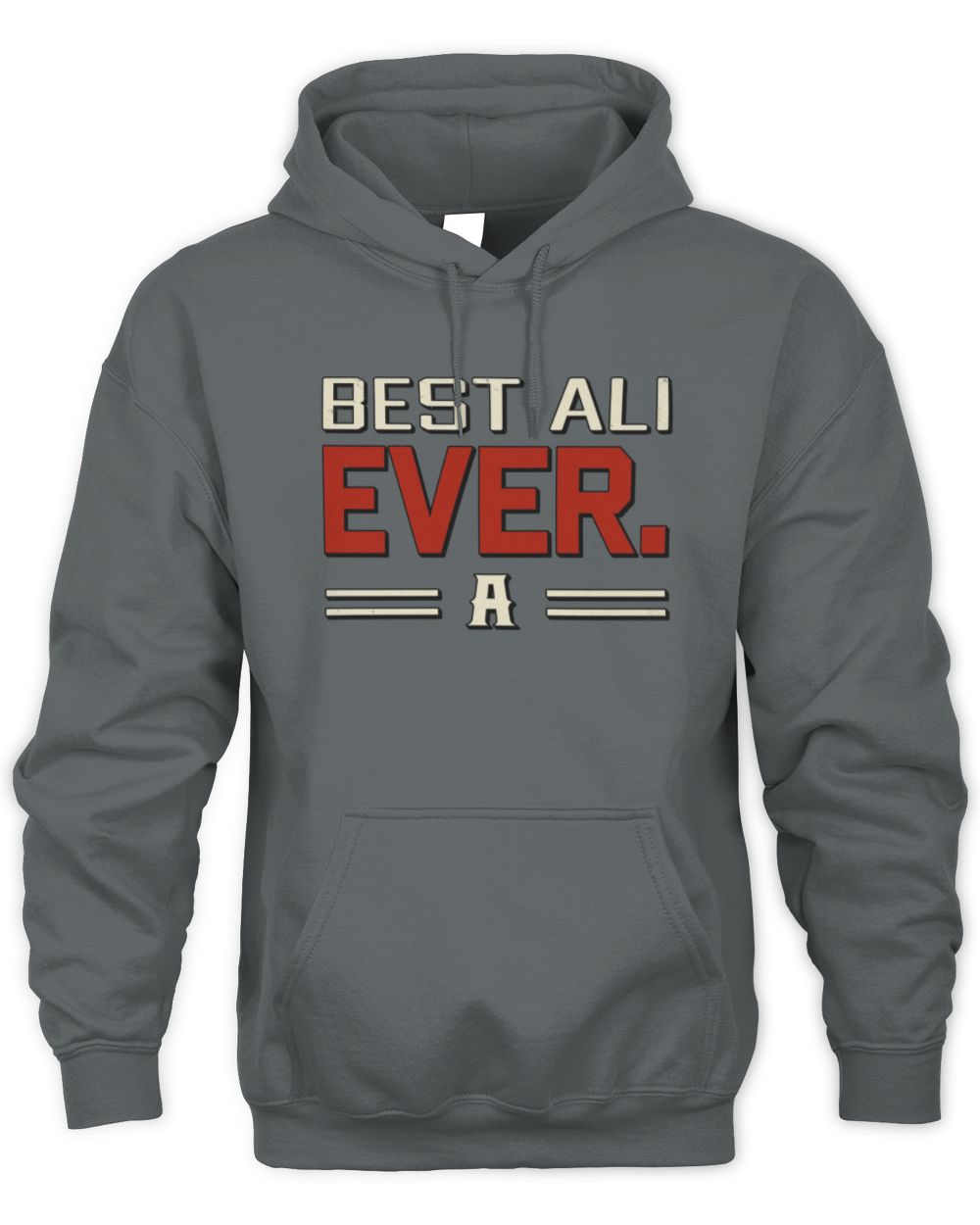 Best Your Name Ever Cool Shirt ALI M1-58 / Unisex Hoodie / charcoal