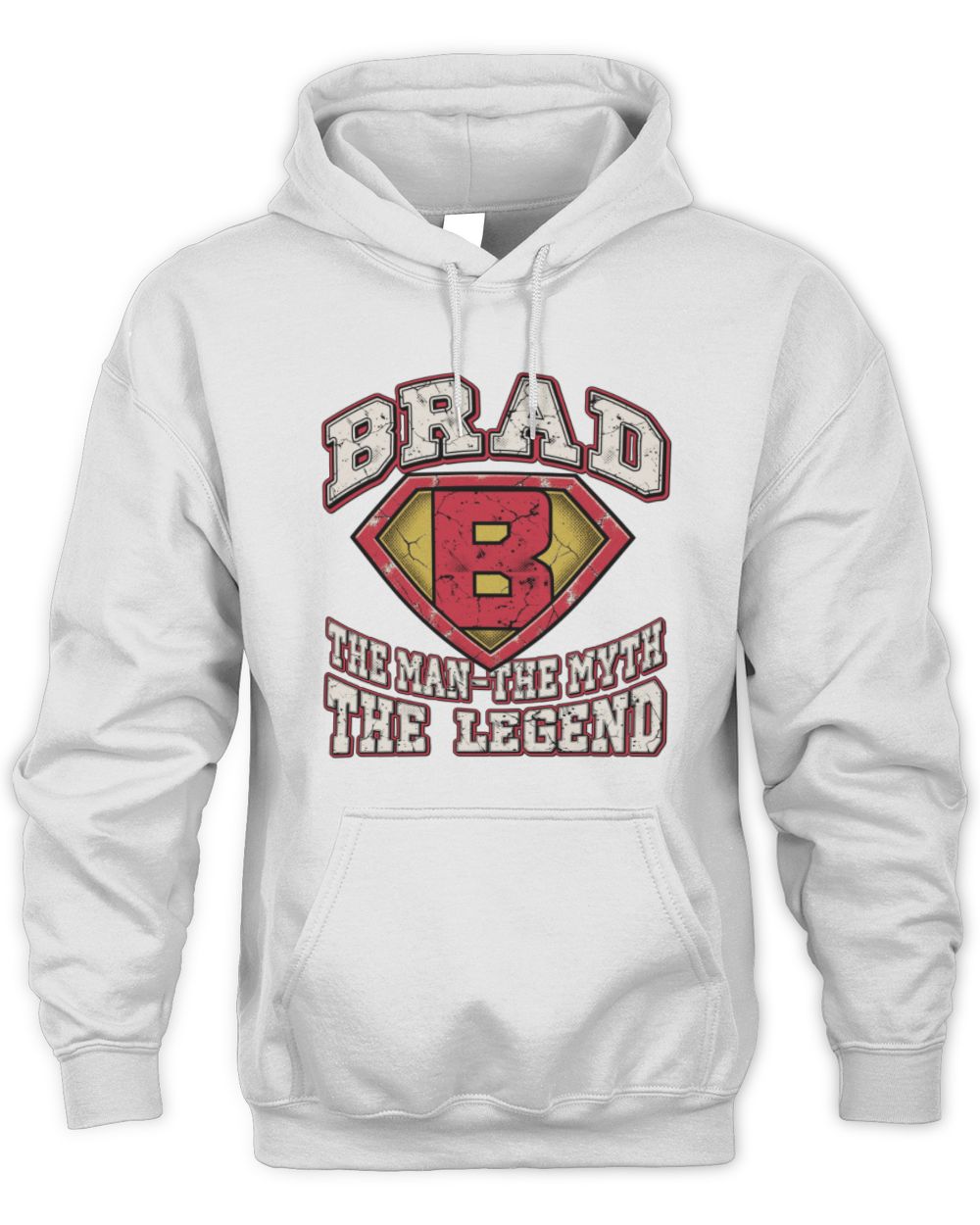 The Man The Myth The Legend Superman Graphic T-Shirt BRAD M1-74 / Unisex Hoodie / white