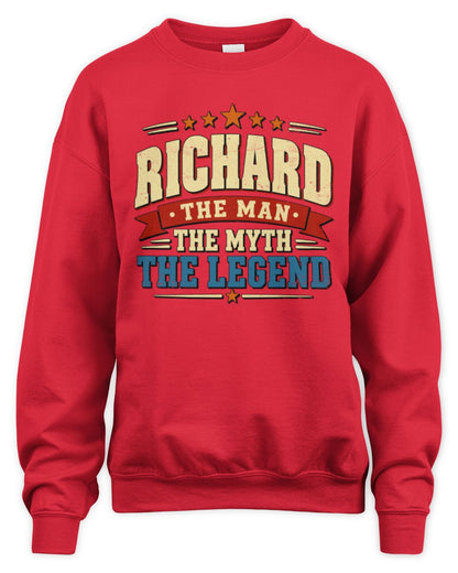 The Man The Myth The Legend Ribbon Vintage T-Shirt RICHARD M1-56 / Unisex Sweatshirt / red