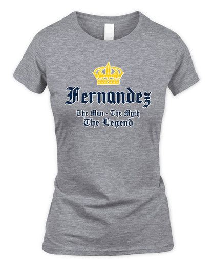The Man The Myth The Legend Corona Beer T-Shirt FERNANDEZ M1-S83 / Women's Standard T-Shirt / sport grey