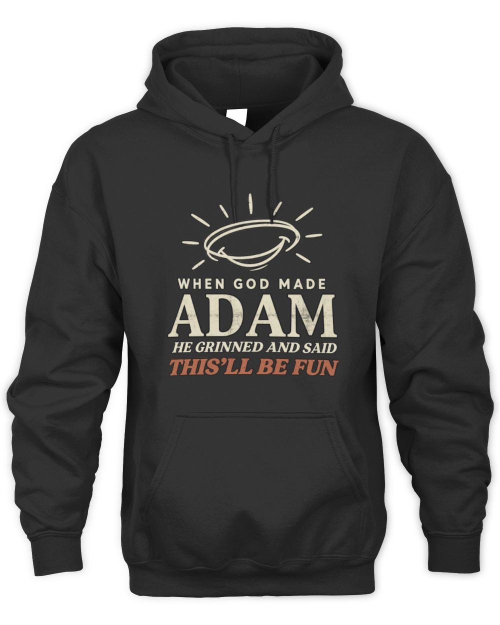 When God Made Your Name Funny Western T-Shirt T-Shirt ADAM M1-S82 / Unisex Hoodie / black