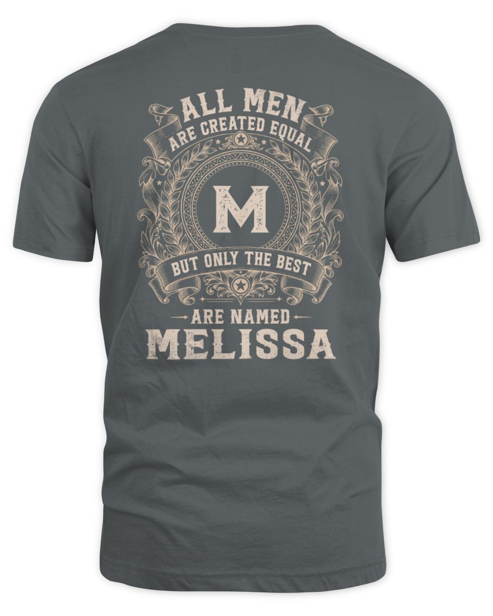 All Men Are Created Equal Cool Logo Shirt MELISSA M1-60 / Unisex Standard T-Shirt / charcoal