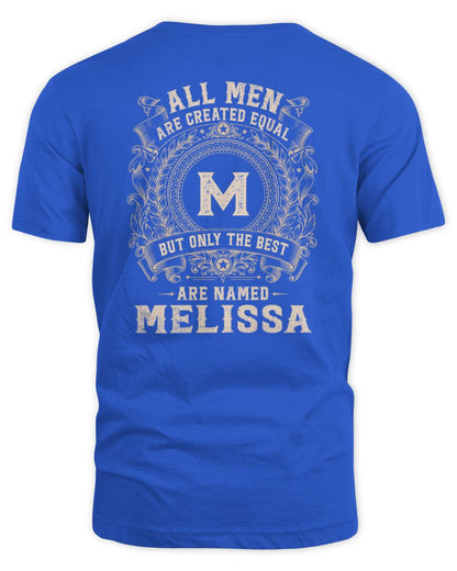 All Men Are Created Equal Cool Logo Shirt MELISSA M1-60 / Unisex Standard T-Shirt / royal