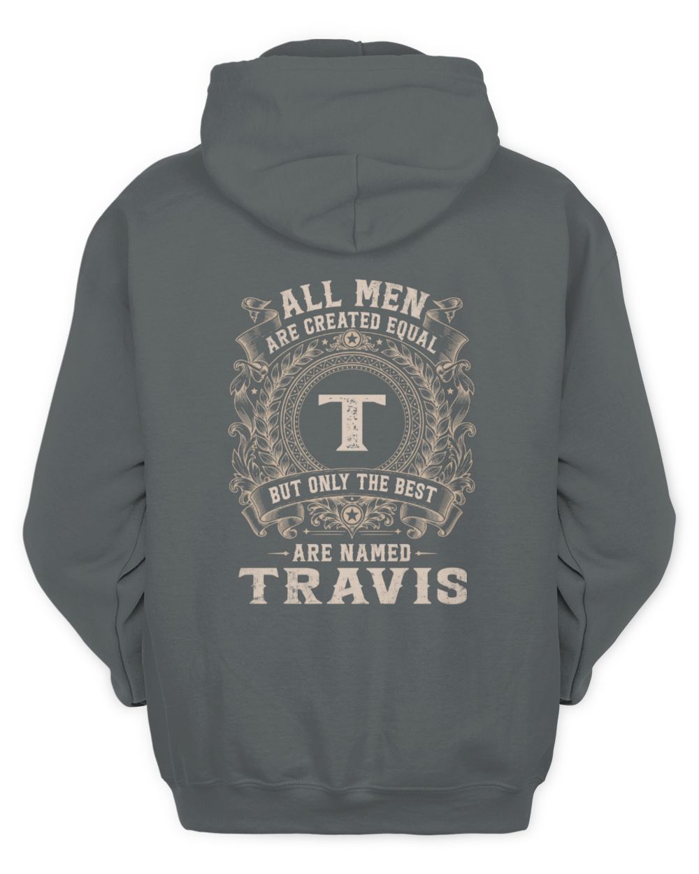 All Men Are Created Equal Cool Logo Shirt TRAVIS M1-60 / Unisex Hoodie / charcoal