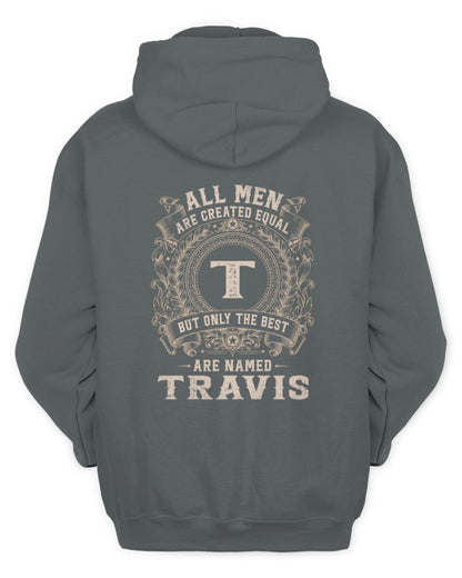 All Men Are Created Equal Cool Logo Shirt TRAVIS M1-60 / Unisex Hoodie / charcoal