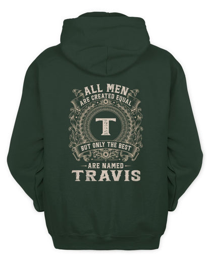All Men Are Created Equal Cool Logo Shirt TRAVIS M1-60 / Unisex Hoodie / forest green