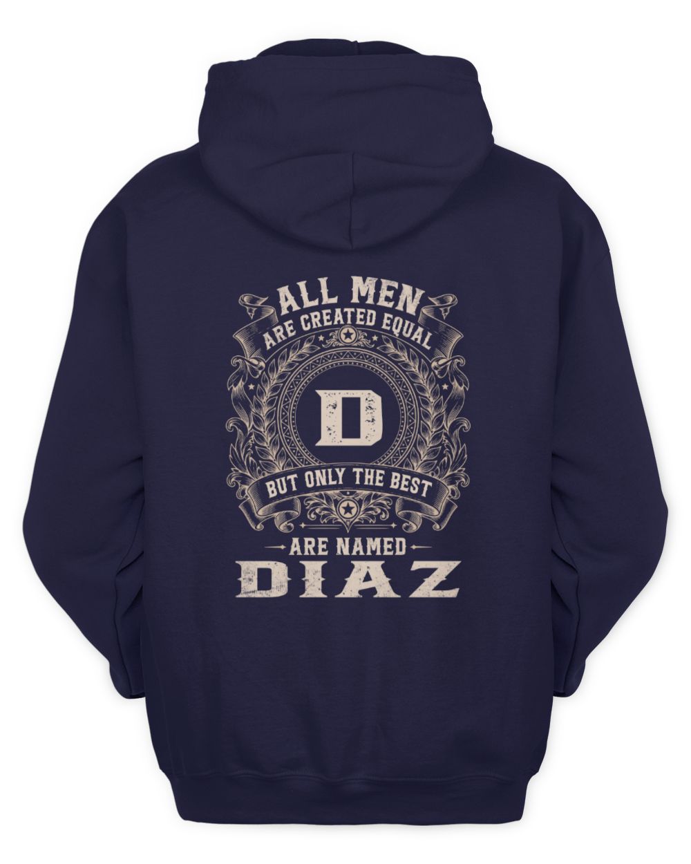 All Men Are Created Equal Cool Logo Shirt DIAZ M1-60 / Unisex Hoodie / navy