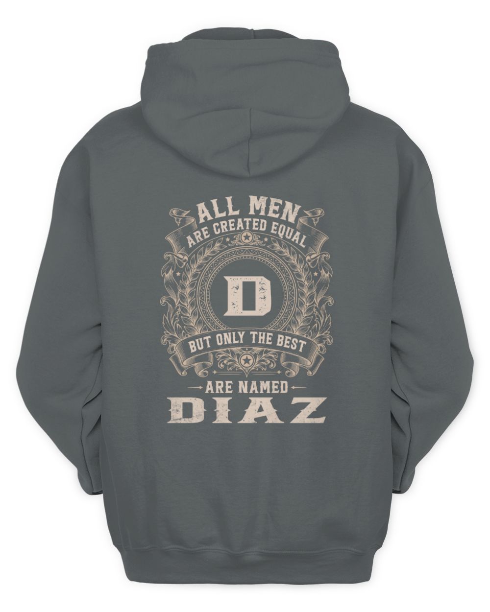 All Men Are Created Equal Cool Logo Shirt DIAZ M1-60 / Unisex Hoodie / charcoal