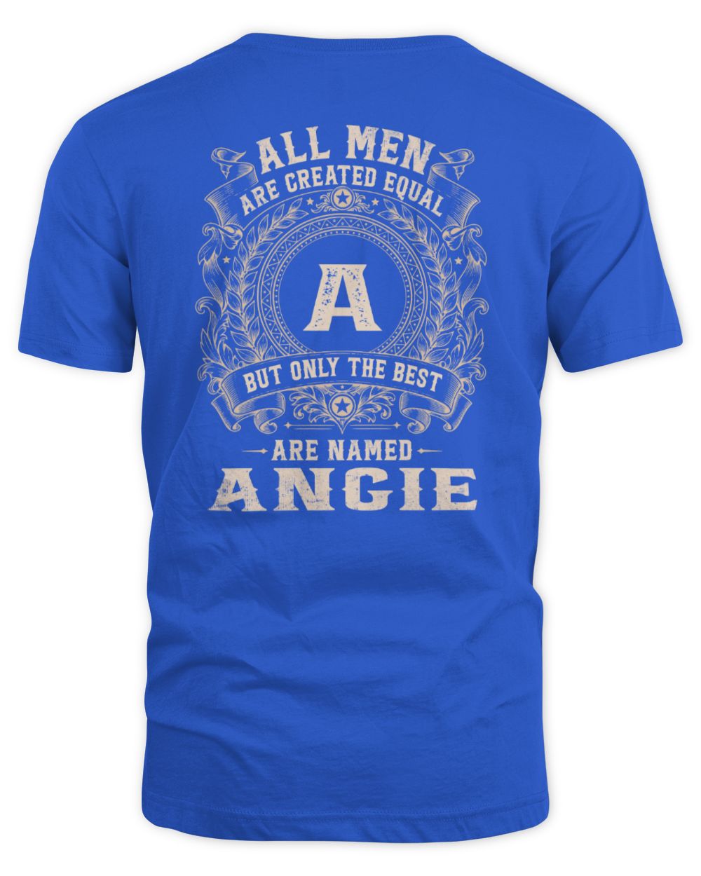 All Men Are Created Equal Cool Logo Shirt ANGIE M1-60 / Unisex Standard T-Shirt / royal