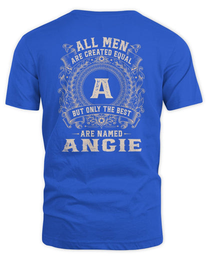 All Men Are Created Equal Cool Logo Shirt ANGIE M1-60 / Unisex Standard T-Shirt / royal