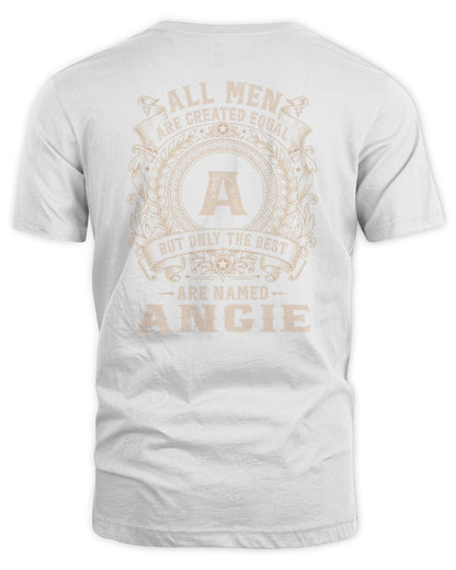 All Men Are Created Equal Cool Logo Shirt ANGIE M1-60 / Unisex Standard T-Shirt / white